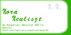 nora neuliszt business card